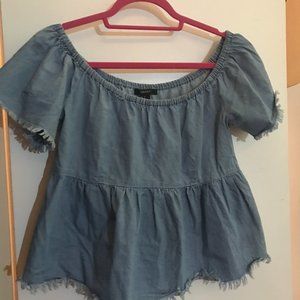 Off the Shoulder Denim Top